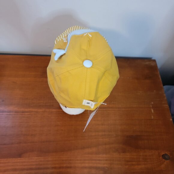 Yellow Happy Whale Baby/Toddler Sun Hat w Plastic Rain Cover - Picture 6 of 11